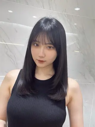 ミディアム 中顔面短縮 顔まわり新田大翔のヘアスタイル