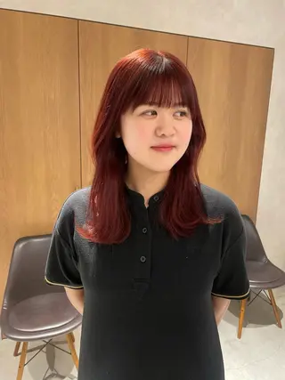 ロング カラー mei|顔まわり ×透明感カラーのヘアスタイル