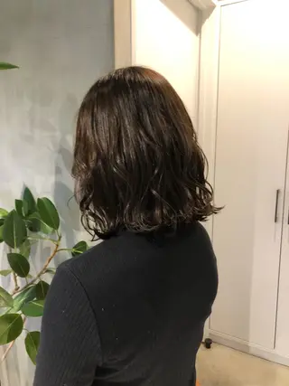 ミディアム カラー パーマ ヘアアレンジ ショートヘア原宿 fifth コシのヘアスタイル