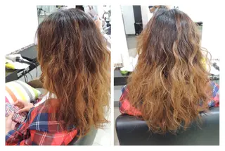 セミロング カラー ヘアアレンジ 烏山 達也のヘアスタイル