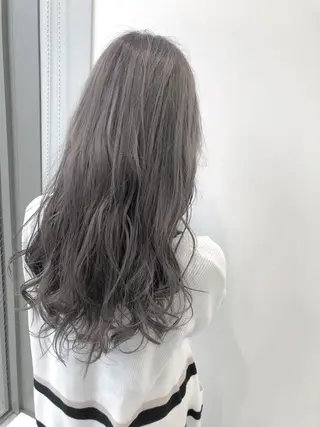 ロング カラー 顔まわりの神様✨ 透明感カラー藤嶋秀幸のヘアスタイル