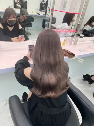 ロング カラー パーマ ヘアアレンジ メンズ 🤍透明感カラー🤍 似合わせ🤍AINEのヘアスタイル
