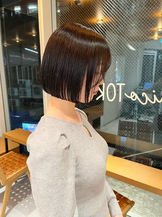 ミディアム カラー ボブ&顔まわりレ イヤー♡TOMOE♡のヘアスタイル