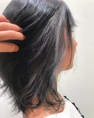 ミディアム パーマモデル募集🌈 森脇帆南のヘアスタイル