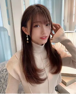ロング カラー ❤️ブリーチなし💚 ダブルカラー平野実花のヘアスタイル