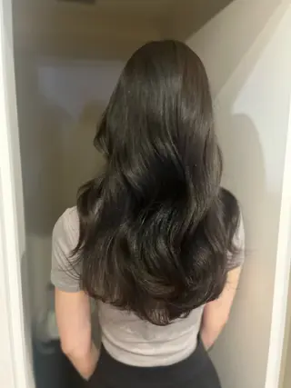 ロング カラー ブリーチなしWカラー /レイヤーカット大阪のヘアスタイル