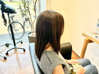 ミディアム カラー 秋山知穂🧸縮毛矯正 ショート新越谷南越谷のヘアスタイル