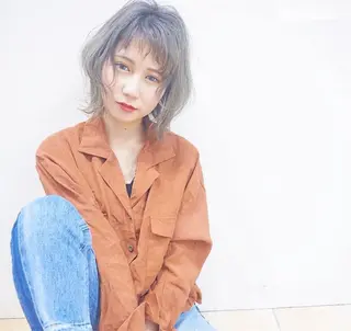 ミディアム カラー KAEDE🎀 縮毛矯正＆パーマ特化のヘアスタイル