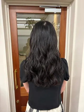 ロング パーマ 透明感カラー/顔周り カット/ののか💞のヘアスタイル