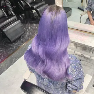 ロング カラー ヘアアレンジ TAKUMAブリーチ /切りっぱなし🪽のヘアスタイル