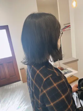 ミディアム パーマ やまこし 美裕樹のヘアスタイル