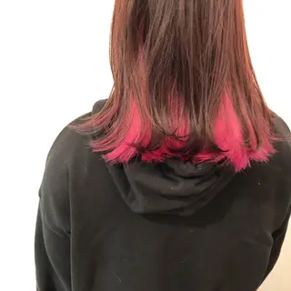 セミロング カラー 平川 友希子のヘアスタイル