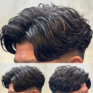 ショート パーマ メンズ トミモト アユムのヘアスタイル