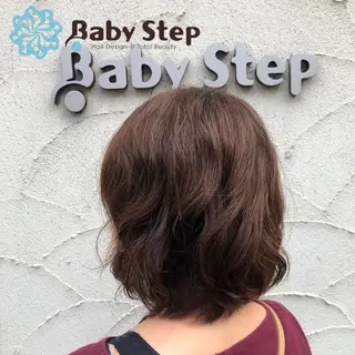 ミディアム カラー パーマ Baby Step ウエノのヘアスタイル