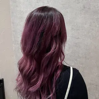 ロング カラー 艶カラー×デザイン カラー特化/値賀大樹のヘアスタイル