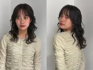 パーマ 横浜 ミディアムパーマのヘアスタイル