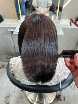 ショート 縮毛矯正×艶髪カラー 髪質改善/三ツ木のヘアスタイル