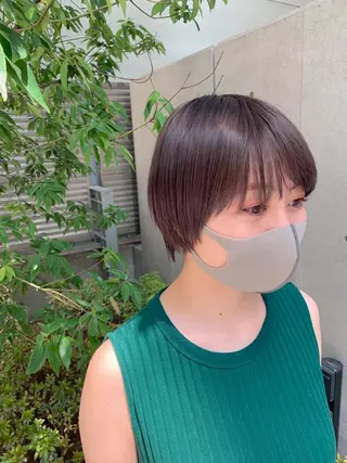 ショート カラー レイヤーカットモデル 募集/藤原一真のヘアスタイル