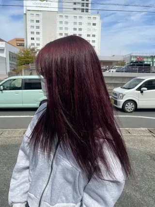 ロング カラー メンズ🫧ハイトーン 池田梨紗のヘアスタイル