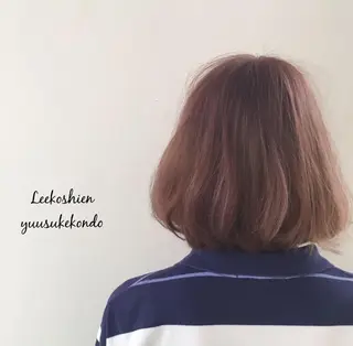 ショート ミディアム カラー _WHITE高槻店 yusukeのヘアスタイル