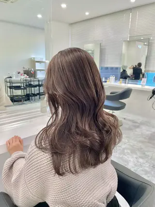 ロング カラー 渋谷人気1位✨カラー 縮毛、髪質改善のヘアスタイル