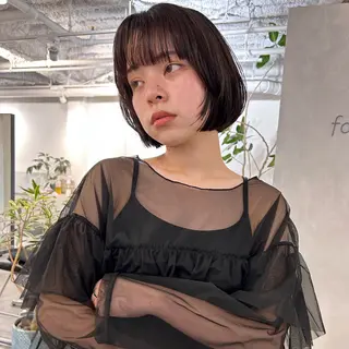 ショート カラー 切りっぱなしBOB 職人💜Anzuのヘアスタイル