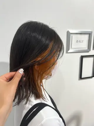 ミディアム カラー 新井 友菜のヘアスタイル