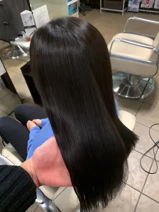 ロング カラー 地毛風ストレート/ 髪質改善/榎本流行のヘアスタイル