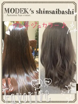 セミロング カラー ハイトーン×髪質改善 KENTAのヘアスタイル