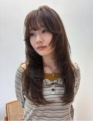 ロング カラー くびれヘア/髪質改善 はるのヘアスタイル