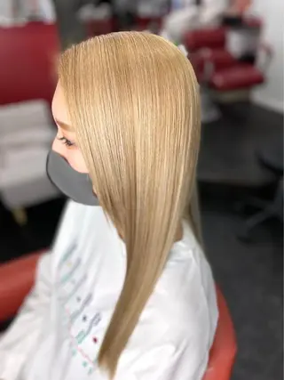 ロング ヘアアレンジ メンズ 🧡可愛い色落ち🧡 ハイトーン特化🧡のヘアスタイル