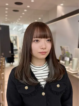 セミロング 縮毛矯正/韓国ヘア /ブリーチ/ヒロのヘアスタイル