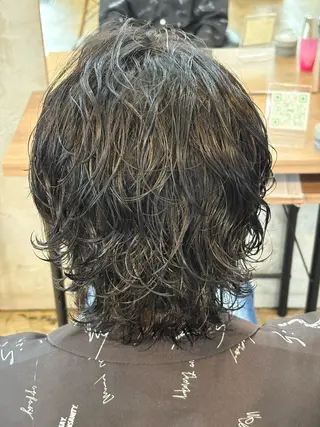 セミロング パーマ メンズサロン soshiのヘアスタイル