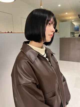 ショート 顔まわりカット/透け カラー/Memi🎀のヘアスタイル