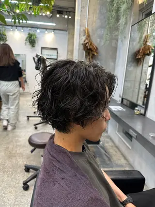 パーマ メンズ 川口開世 short cutのヘアスタイル