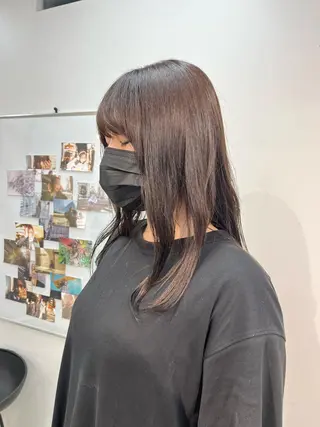 カラー ウルフ🦋顔まわり ❤︎ ͛MEIのヘアスタイル