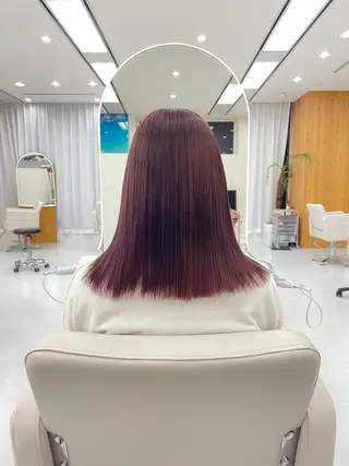 ミディアム リ ミのヘアスタイル