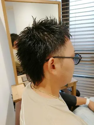 メンズ ハイライト⭐️上野 高広のヘアスタイル