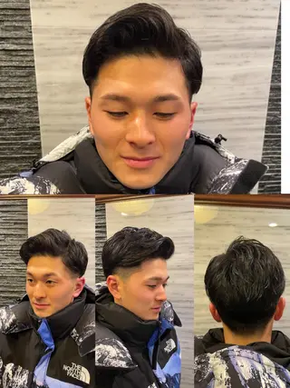 ミディアム メンズ カット指名No1漆原 聡のヘアスタイル