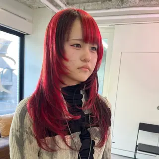 ロング カラー パーマ ヘアアレンジ メンズ 🧨ブリーチー×ボブ レイヤー💎じゅえるのヘアスタイル