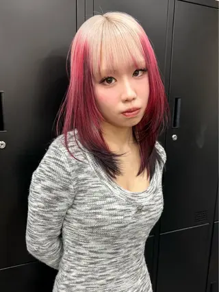 ミディアム 鈴木 華奈のヘアスタイル