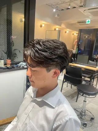 ショート パーマ メンズパーマ梅田 ・川副史晶のヘアスタイル