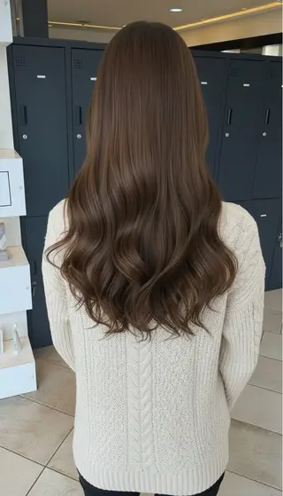 ロング カラー MOKA🌼 淵野辺デザインカラーのヘアスタイル