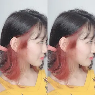 ミディアム 似合わせ/ブリーチ カラー.岡田友仁のヘアスタイル