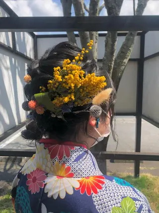 ミディアム ヘアアレンジ 堀口 彩佳のヘアスタイル