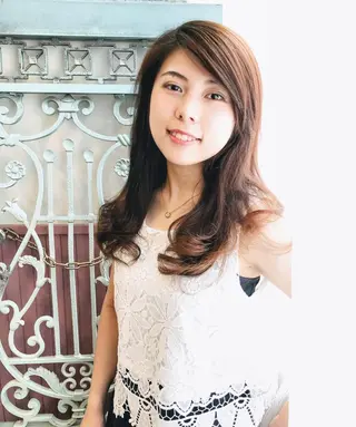 ロング カラー パーマ ヘアアレンジ 表参道Lise おおいしおりのヘアスタイル