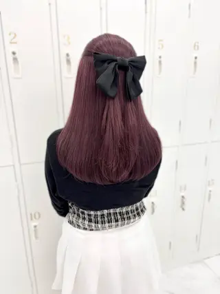 セミロング カラー 盛れる顔周り🤍渋谷 Risa🎀のヘアスタイル