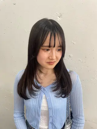 ロング カラー 𝙃𝘼𝙍𝙐🎀 韓国×エクステのヘアスタイル