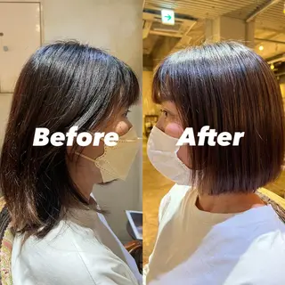 ミディアム 永山 萌文のヘアスタイル