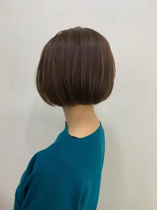 ミディアム カラー きむえり/髪質改善 /うねり広がり改善のヘアスタイル